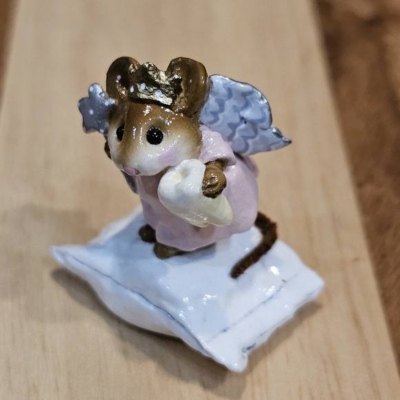 Wee Forest Folk M-148 Tooth Fairy Retired Signed AP, No WFF Box Pink Dress - Picture 3 of 12